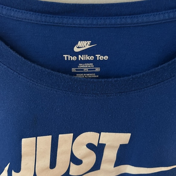 NIKE Just do it blue tee Size 3XL - Picture 3 of 4